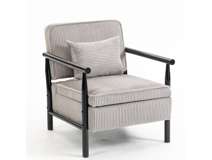 Lvhom Sessel Design Sessel,Loungesessel,Polsterstuhl,Cord,Grau, 61x72x80 cm, Wohnzimmer, Sessel, Polstersessel
