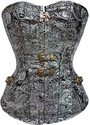 LightInthebox Women's Corset Shapewear Waist Cincher Shapewear Sexy Corset Gothic Sexy Floral Backless Vacation Street Date Sleeveless Corset Silver Spring Fall Tailored Fit