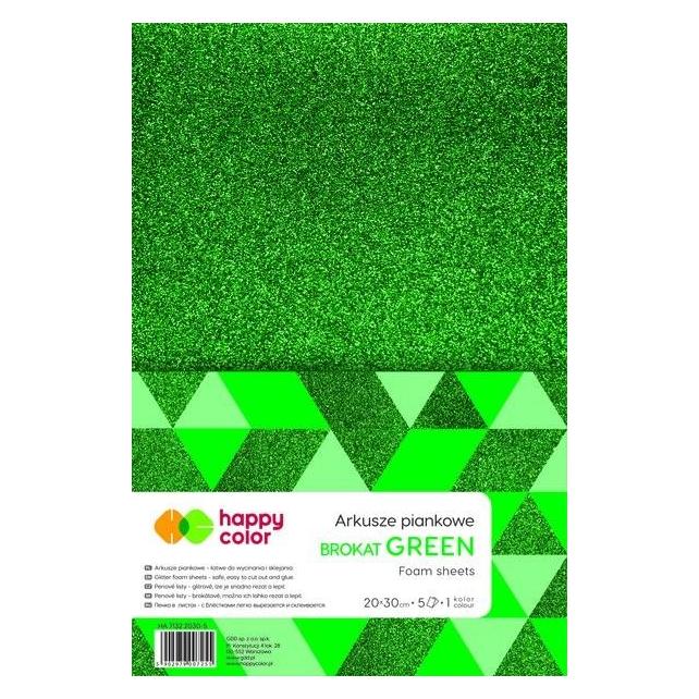Happy Color Glitzerschaumplatten A4 grün 5 Stück COLO (492740)