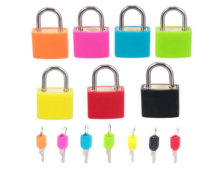 Serrures de valises moyennes avec cuivre, 50 pièces, prédire, Yémen ez vos biens avec cadenas, multicolore pour valises, sacs à dos, boîtes
