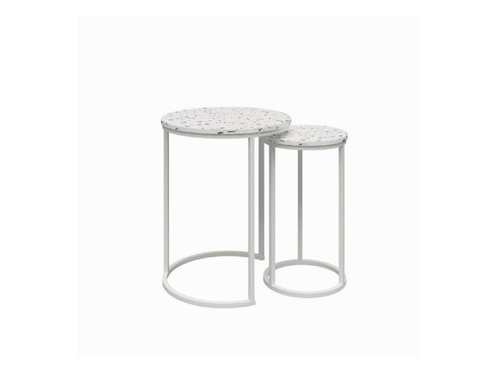 freiraum Satztisch Ailema, 45x57x45 cm – Weiß, MDF & Metall, elegant & robust