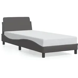 vidaXL Bettgestell "Dover" Grau 90x200 cm Kunstleder