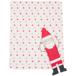 David Fussenegger Babydecke Juwel in der Puppe 'Weihnachtsmann' 70 x 90 cm Rot