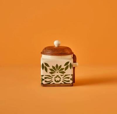 Bella Maison Molly Ceramic Jar with Acacia Lid & Spoon