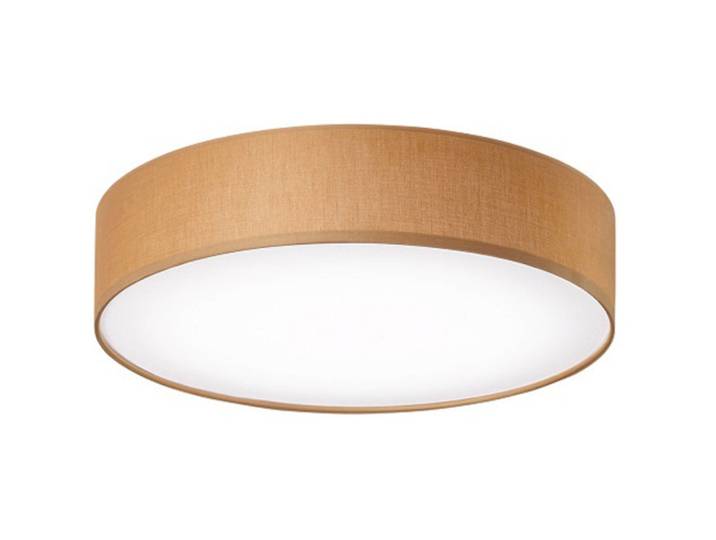 Deckenlampe Noad braun Metall/ Stoff B 50 cm - LED - Lichtfarbe: Warmweiss - LED Energiesparlampen