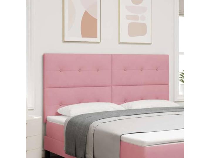 RJPLMFV Kopfteil für Bett, Samt, Rosa, 180 cm Höhenverstellbar, Komfortschaum, Massivholz, modernes Design