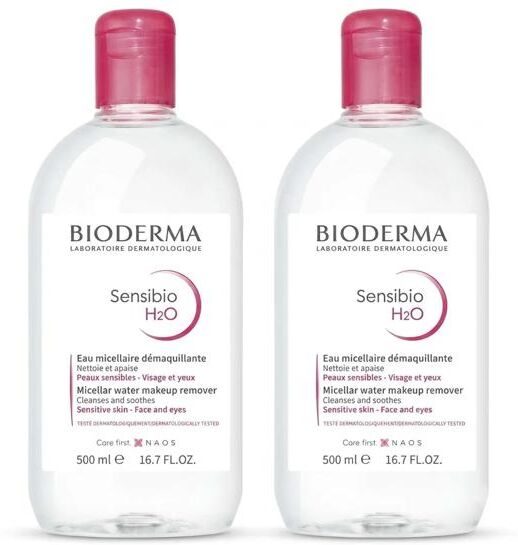 Bioderma Sensibio H2O BIPACCO Acqua Micellare Detergente Struccante Pelle Sensibile 2x500 ml