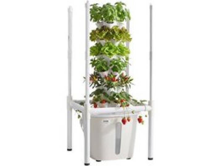 VEVOR Hydroponischer Turm 30 Pods, Hydrotower 6 Ebenen, Hydroponik-Anbausystem-Set mit LED-Pflanzenlampe, App-Steuerung, 20-L-Wassertank & Pumpe, Hydroponic Tower für Kräuter, Obst & Gemüse