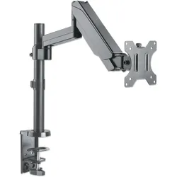 Manhattan Tischhalterung mit Gasdruckfeder und Kugelgelenk (Tisch, 32", 8 kg), Monitor Halterung, Schwarz