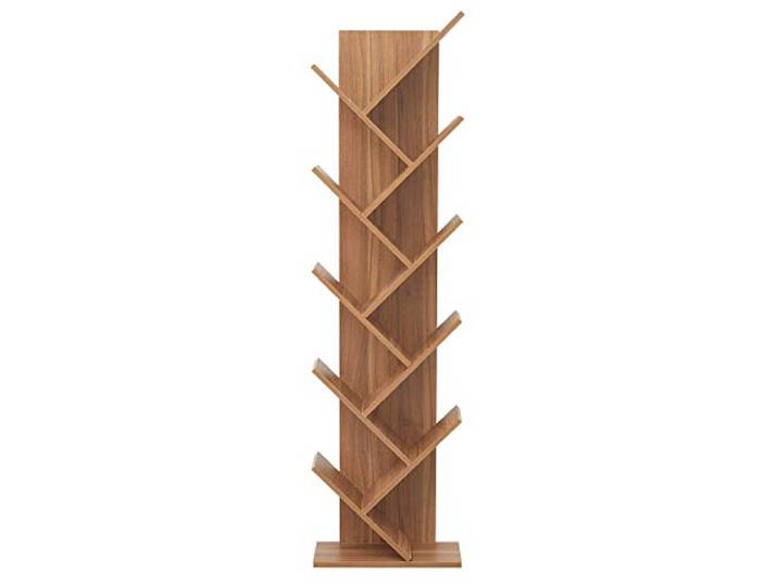 Rebecca Mobili Standregal in Braun, Büroregal 10 Ablagen, Badezimmer, modernes Design, Büro Wohnbereich – Maße: 160 x 44,5 x 22cm (HxLxB) - Art. RE6029