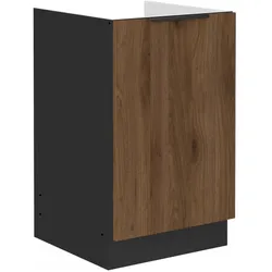 Küchen Spülenunterschrank 50 cm Küche MONZA Okapi Nußbaum Küchenzeile