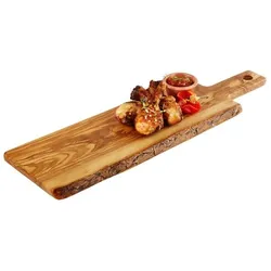 APS Servierbrett/Speisenbrett -OLIVE-40 x 15 cm, H: 1,5 cm