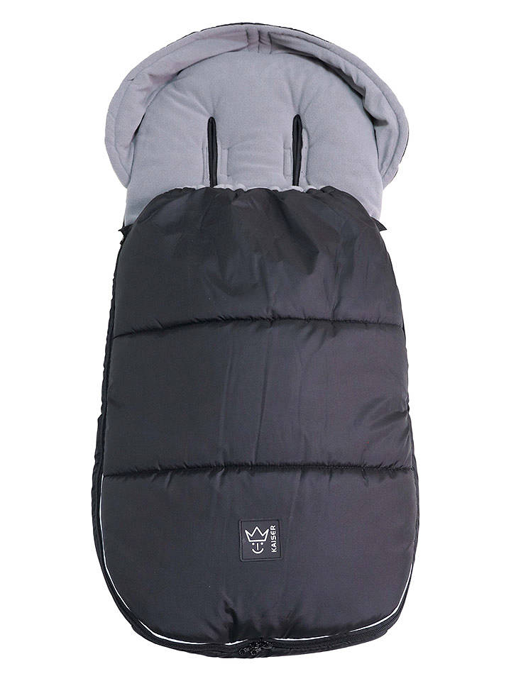 Kaiser Naturfellprodukte Thermo-Fußsack "Lukky" in Schwarz - (L)105 x (B)45 cm - onesize