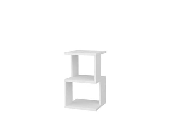 Hanah Home Moderner weißer Nachttisch, 29,6 x 29,6 x 49,4 cm 100% melaminbeschichtete Spanplatte, 18 mm stark Stilvoll und funktional für jedes Schlafzimmer