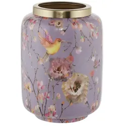 Vase   ¦ lila/violett ¦ Eisen ¦ Maße (cm): H: 20,5  Ø: 15.0