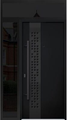 VDOMDOORS Deux 6078 Black Enamel Steel Exterior Door