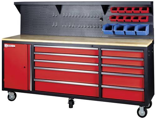 Holzmann Maschinen WEWA2130 Werkbank Herstellerfarbe: Rot, Anthrazit