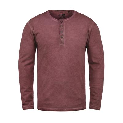 Rundhalsshirt SOLID "Rundhalsshirt SDTimur", Herren, Gr. L, rot (wine rot), Obermaterial: 100% Baumwolle CO., Shirts Rundhalsshirt