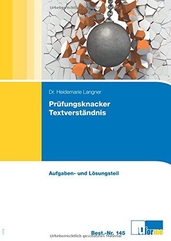 Heidemarie Langner - Prüfungsknacker Textverständnis: Aufgaben- und Lösungsteil - Preis vom 09.10.2026 07:28:09 h