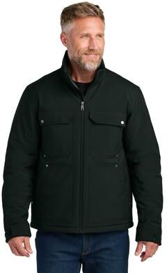 CornerStone CSJ75 Insulated Workwear Soft Shell Jacket in Black size Small   Polyester