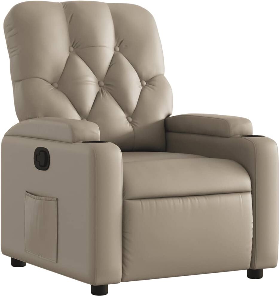 vidaXL Fauteuil inclinable Cappuccino Similicuir
