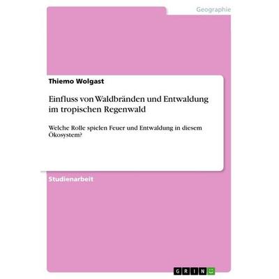 Einfluss von Waldbränden und Entwaldung im tropischen Regenwald, Taschenbuch von Thiemo Wolgast, GRIN, 978-3-656-74353-8
