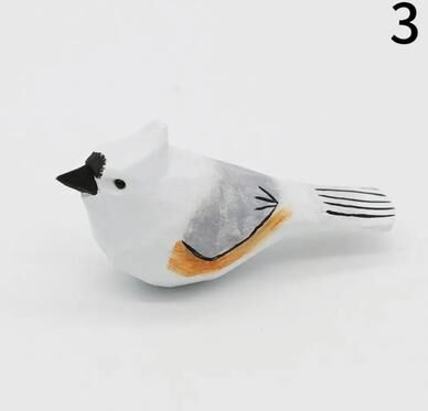 Uplift Treasures Handmade Wooden Bird Figurine Cute Carved Mini Decor 3