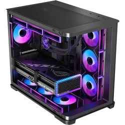 Itek Dark Cave Curved (ATX, mATX, Mini-ITX), PC Gehäuse, Schwarz