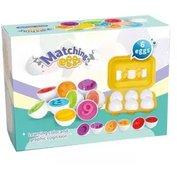 Formenpuzzle-Eierset, 6 Stück