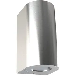 Nordlux Outdoor Wandleuchte CANTO MAXI 2, IP44, 2x GU10, Edelstahl NORD-49721034