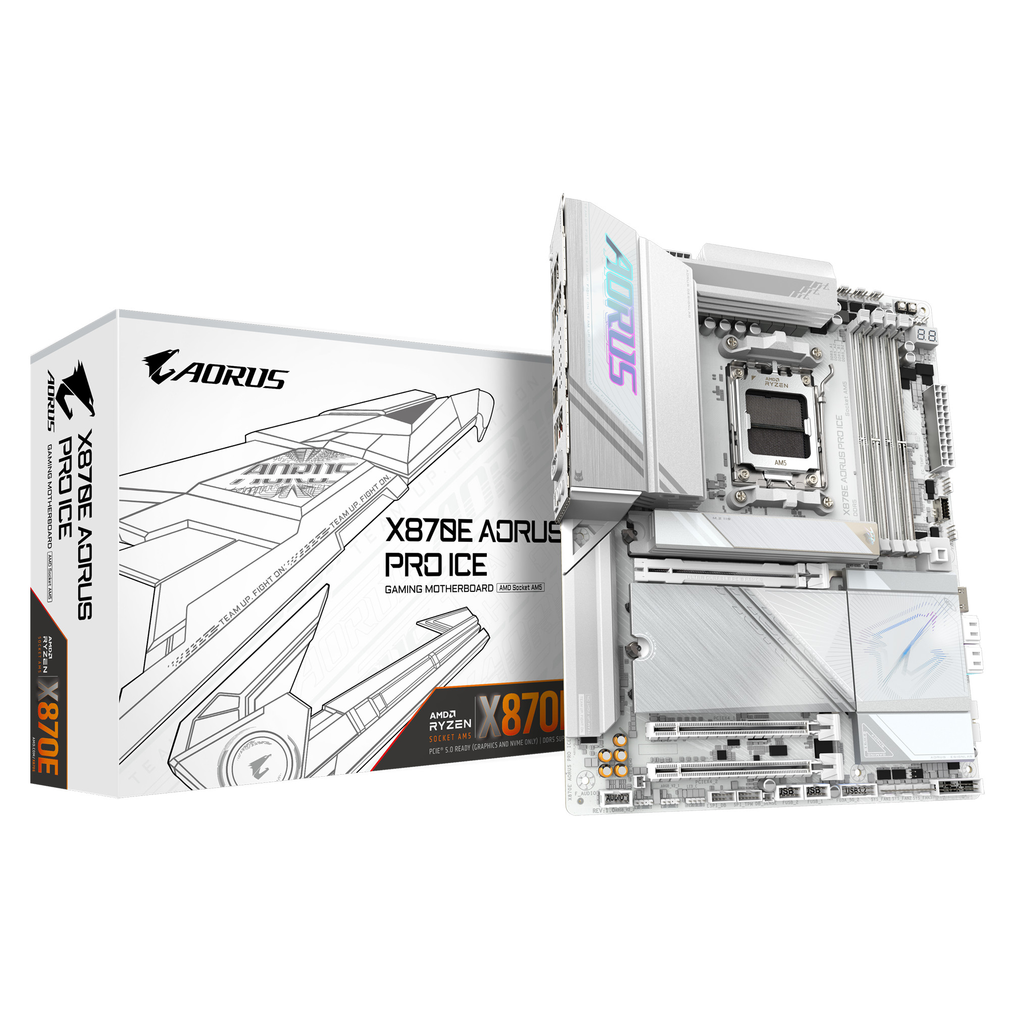 GIGABYTE X870E AORUS PRO ICE ATX Mainboard - Sockel AM5