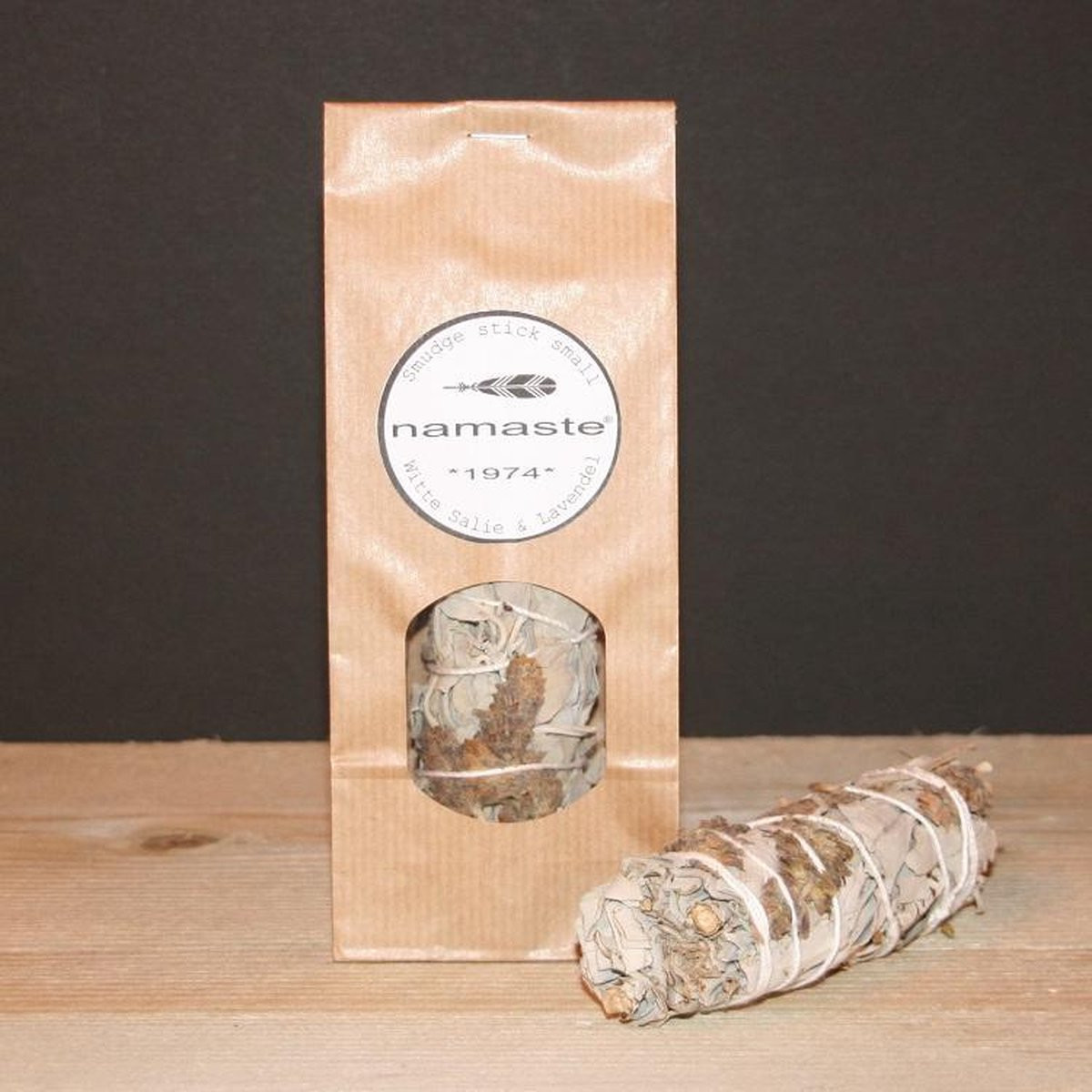 Namaste Smudge stick met witte salie en lavendel, S, 1 stuk