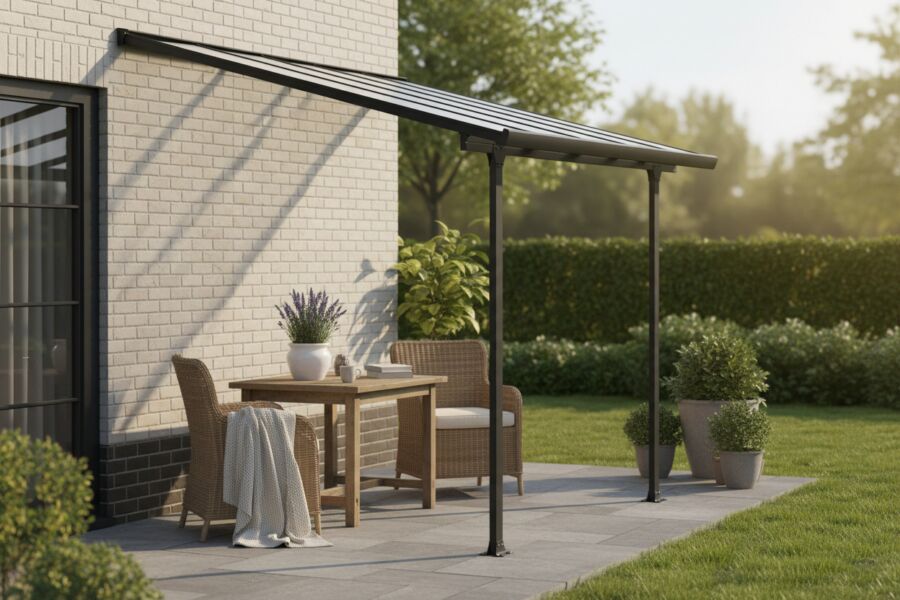 EuroGarden PERGOLA A MURO MEMPHIS 303X295X305 CM ALU E PC