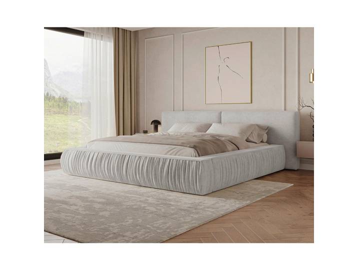 Livetastic Polsterbett, Creme, Kunststoff, Kiefer, 160x200 cm, Bettkasten, gepolstertes Kopfteil, Stoffauswahl, in verschiedenen Größen erhältlich, Schlafzimmer, Betten, Polsterbetten