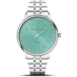 Meister Singer Yaara - Mint mit Silber, 36mm, Automatikuhrwerk Damenuhr YA929S