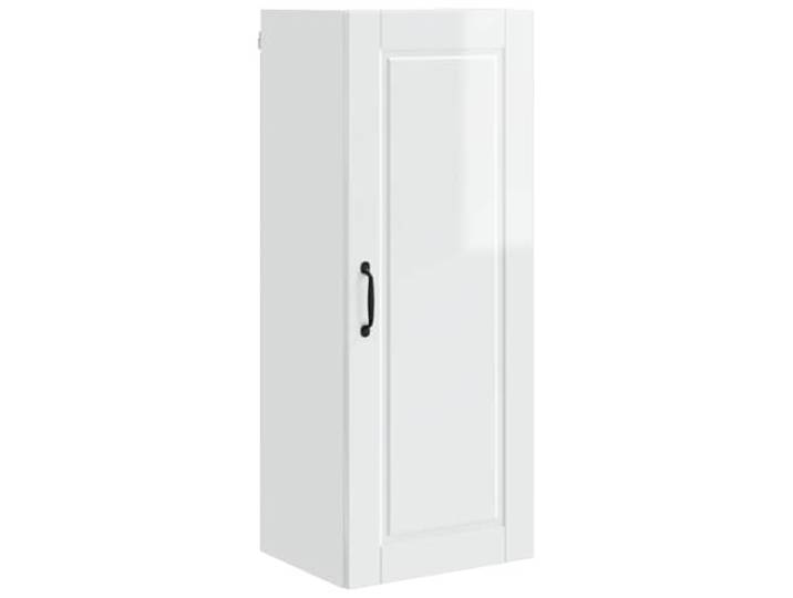 KGHFDVB Küchenschrank 40 x 31 x 100 cm Porto Hochglanz-Weiß Holzwerkstoff Holzwerkstoff, 3 Regalböden und 1 Tür, Wandmontage, 16,67 kg, für kleine Küchen und Vorratshaltung