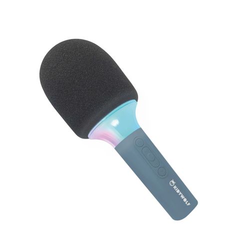 Kidywolf Mikrofon Bluetooth mit Licht blau