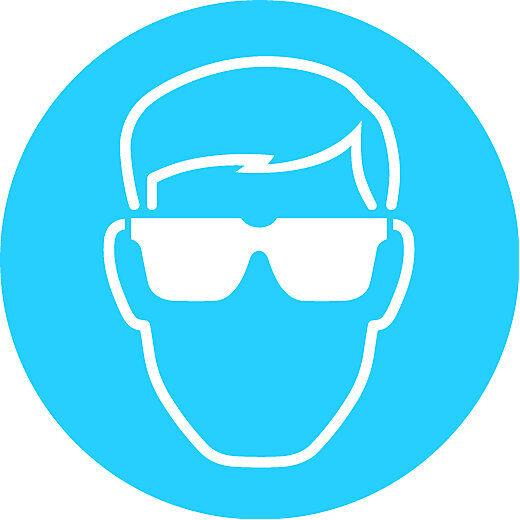 kaiserkraft PVC-Piktogramm, Sicherheitsbrille, VE 2 Stk, selbstklebend