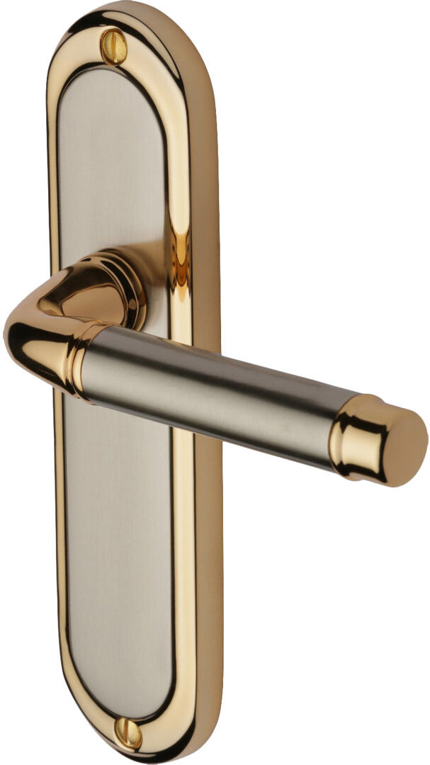 Heritage Brass Door Handle Lever Latch Saturn Long Design Jupiter Split 24.7cm H X 4.8cm W