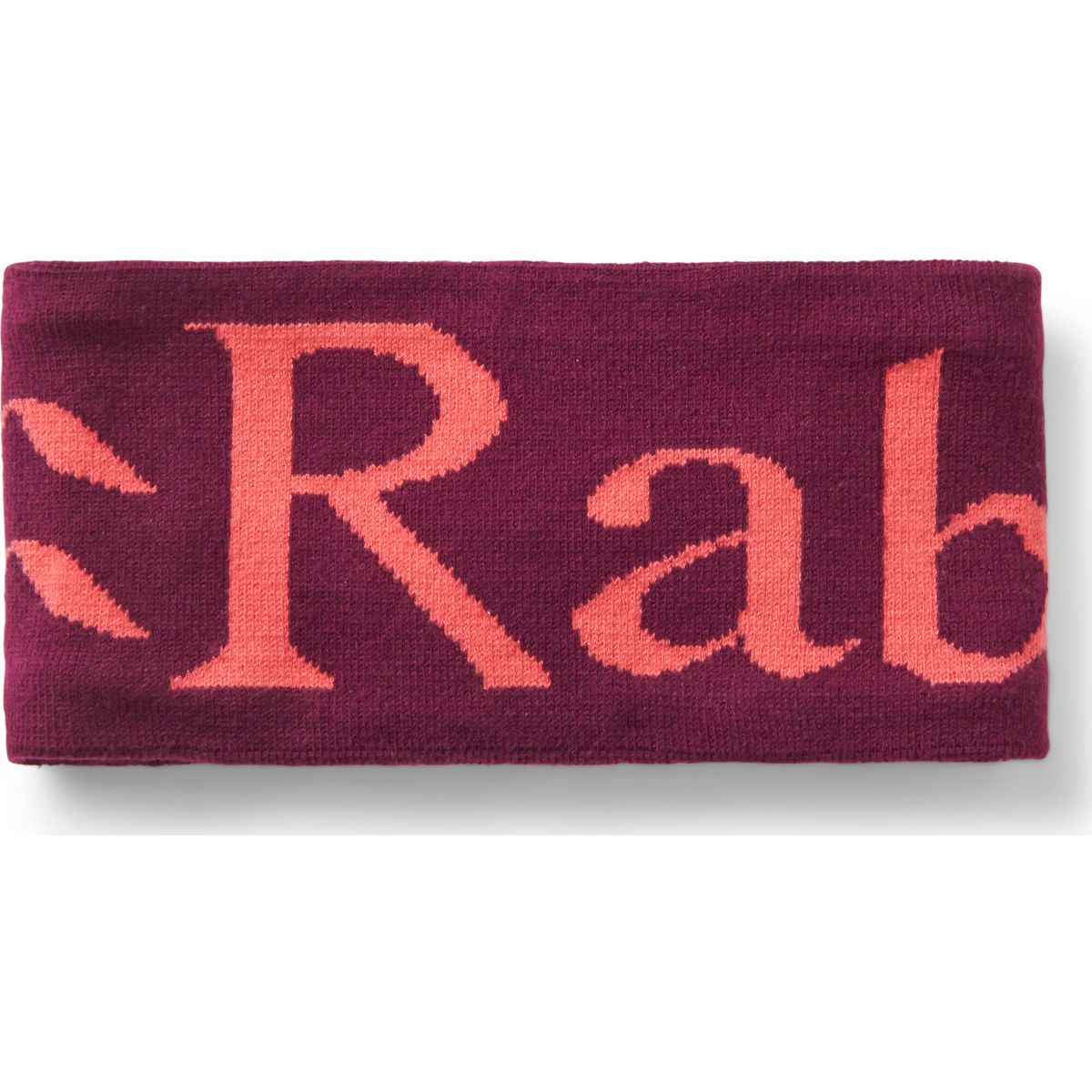 Rab Knitted Logo Headband mulberry/hibiscus (MLH) OS QAB-40-MLH-ONE