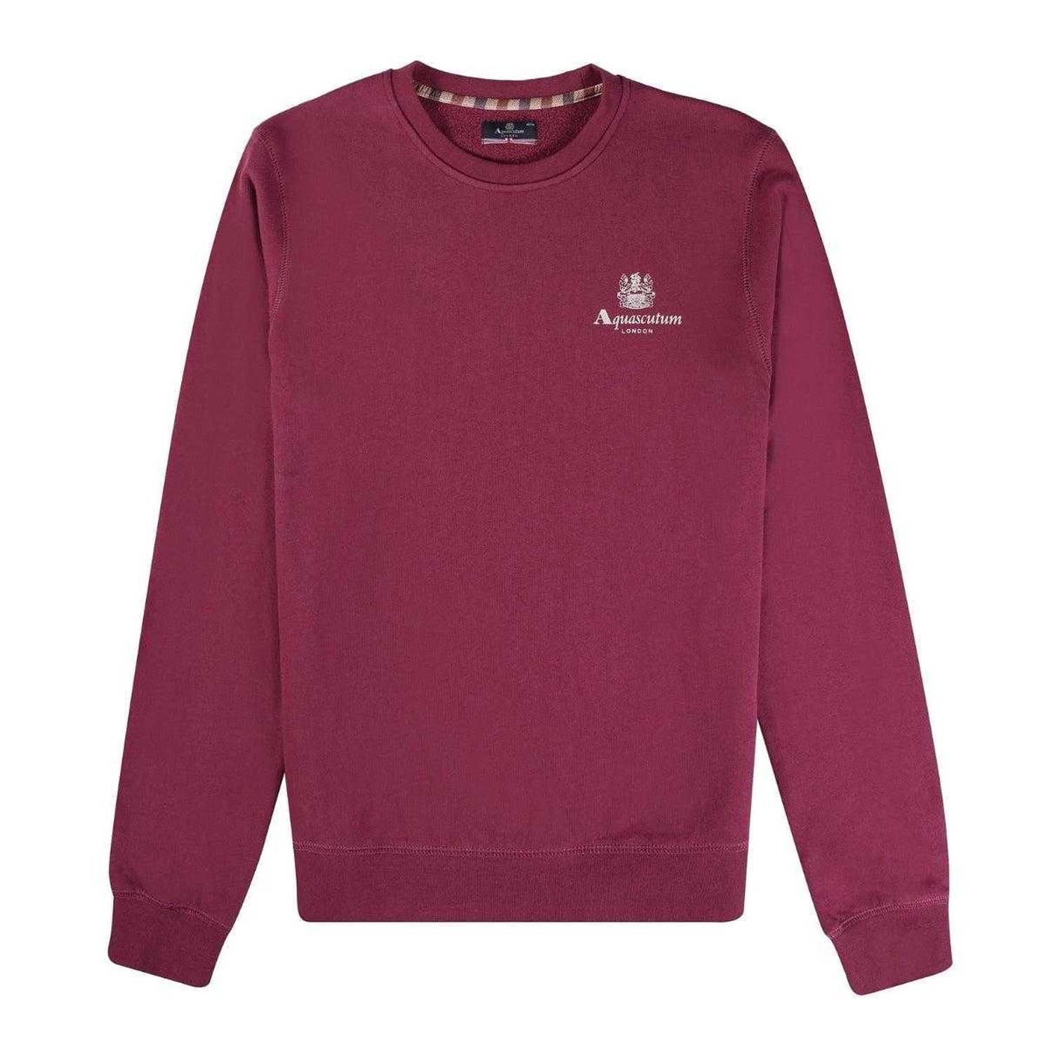 Aquascutum Unisex Volwassen Logo Actieve Sweatshirt (Bordeaux)