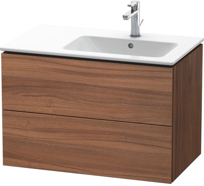 Duravit L-Cube Waschtisch-Unterschrank LC629207979 82x48,1x55cm, 2 Schubkästen, Becken rechts, nussbaum natur
