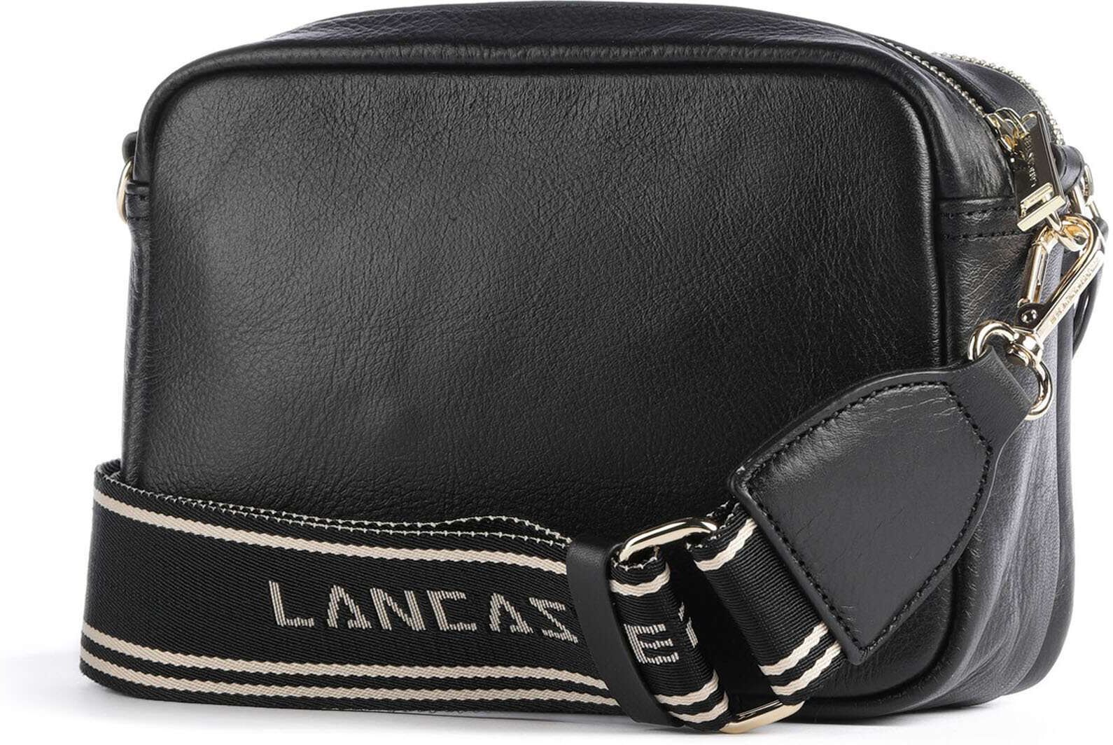 Lancaster Ana Umhängetasche aus Leder, schwarz