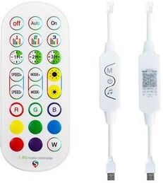 CaseAndConnect 24 Key RGB LED Controller With 2.4G Wireless Remote For RGB LED Strip Lights white