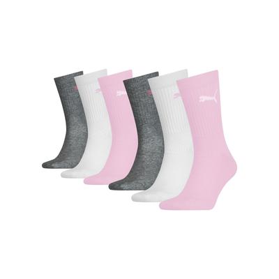 Socken PUMA "PUMA JUNIOR CREW SOCK 6P ECOM", Mädchen, Gr. 27-30, rosa (rose water), Baumwollmischung, normal, Socken Socken, gepolsterte Sohle für zusätzlichen Komfort
