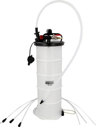 KS Tools 160.0865 Vakuum-Absaugpumpe 6,5 Liter inklusive 4 Sonden Absaug-Schnellanschluss-System