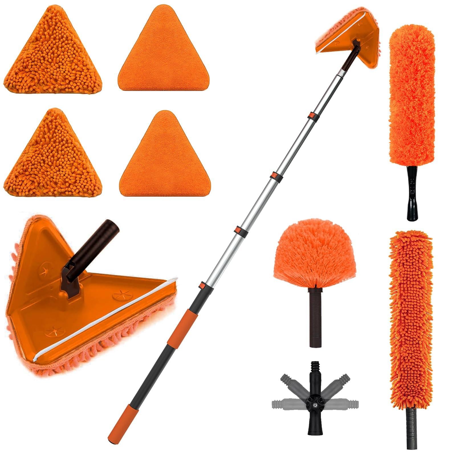 Dripio Stofdoekenset, 6-delig, met telescopische steel (1,5-6 meter), wandreiniger