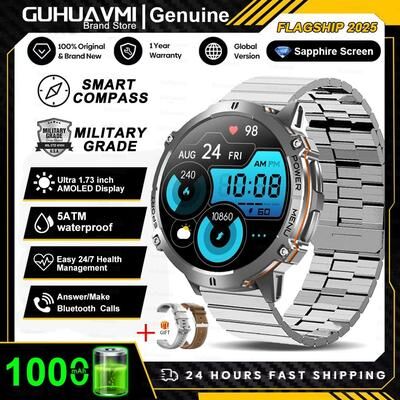 Uplift Treasures T Rex 3 Military Grade Smartwatch With AMOLED Display silver Steel B 2