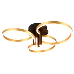 Trio Deckenleuchte Caruso Metall Gold, Schwarz Gold /