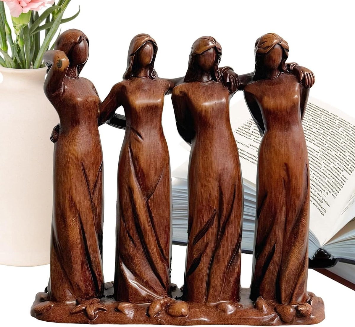 Zuster Beeldjes Vriendschap Sculpturen Woonkamer Decoratie 16 x 5 x 16 cm